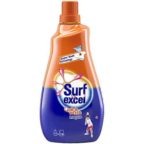 Surf Excel Quick Wash liquid detergent, one 1.05 L bottle